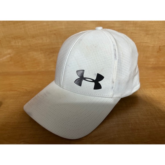 Under Armour Mens White Hat Cap L/XL Classic Fit Golf Training - Picture 1 of 8